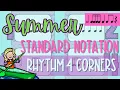 Summer Rhythm Four Corners Game and Brain Break - Intermediate