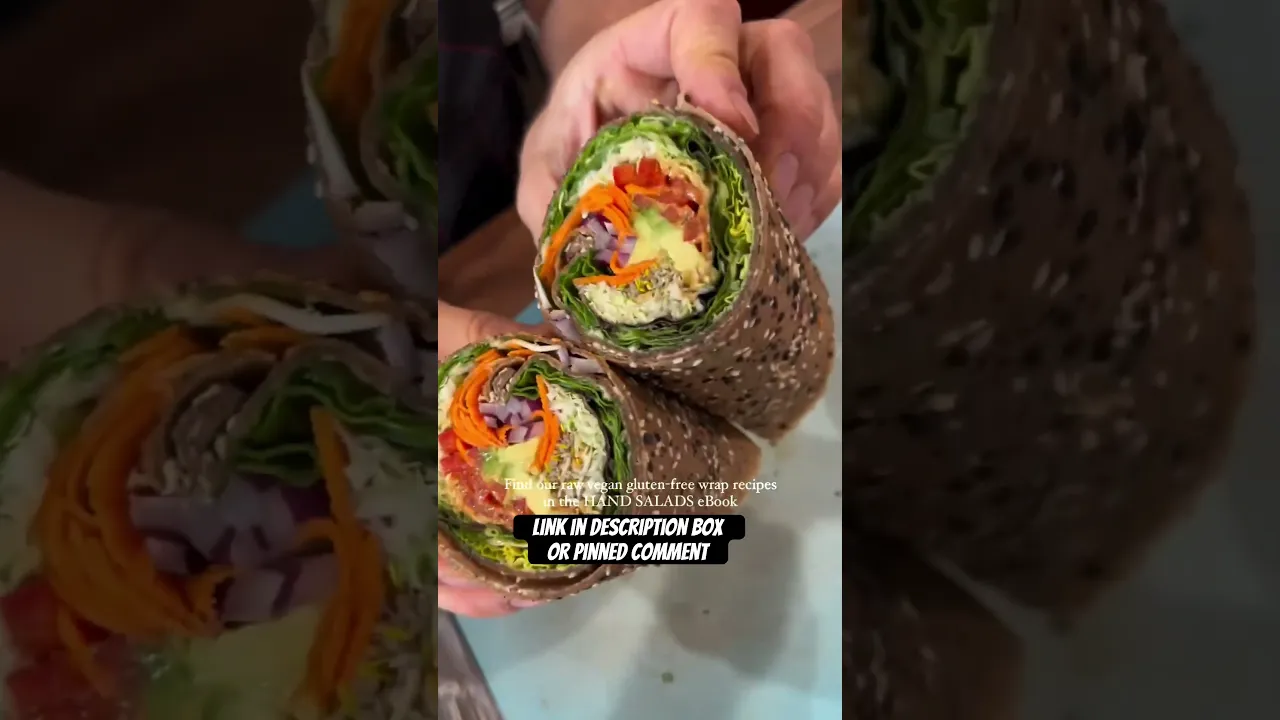 Making 4 raw vegan wraps at a time for lunches, hiking and easy to grab meals