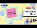 Live-code a JavaScript pomodoro timer with us HTML CSS JavaScript
