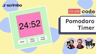 Live-code a JavaScript pomodoro timer with us HTML CSS JavaScript