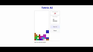 TETRIS AI GAME IN JAVASCRIPT WITH SOURCE CODE