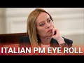 Download Lagu Italian PM hilariously rolls eyes at German Chancellor as he condescendingly lectures Trump