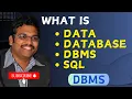 WHAT IS DATA DATABASE DBMS SQL DBMS TEREMINOLOGY