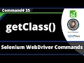 getClass Command - Selenium WebDriver