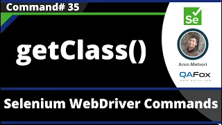 getClass Command - Selenium WebDriver