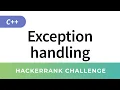 HackerRank Solution CPP Exception Handling in C