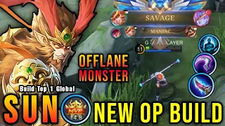 Download AUTO SAVAGE!! New OP Build for Sun Offlane Monster!! - Build Top 1 Global Sun ~ MLBB MP3