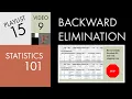 Statistics 101 Multiple Regression Backward Elimination