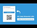 QR Code Generator in HTML CSS JavaScript QR Code Generator in JavaScript