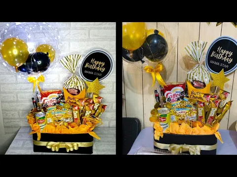 Download MP3 DIY Gift Basket/ Snacks Bouquet/Tutorial Gift Basket Ideas /Gift Hampers/Balloon Bucket Snack Box/