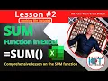 Lesson 2 SUM function in Excel Entering Text Numbers FREE Excel Course