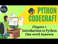 Python Code Craft Chapter 1 - Introduction to Python One word Answers