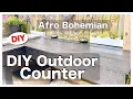 Afro Bohemian Outdoor Patio Counter Build and Reveal - Design Potential S1 Ep3