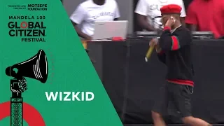 wizkid performs ojuelegba global citizen festival mandela 100