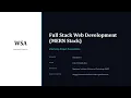 Full Stack MERN Internship Presentation - WebStack Academy