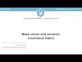 R Tutorial Mean vector and variance-covariance matrix