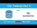 Constraints in SQL With Practical Example In Hindi Part - 3 SQL Beginners