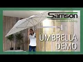 Paraflex wall mounted umbrella demonstration