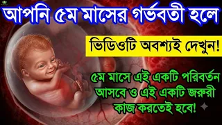 পাঁচ মাসের গর্ভবতীদের জন্য খুব জরুরী! || পাঁচ মাসের গর্ভবতীদের কোন কাজ গুলো ভুলেও করা উচিত না দেখুন!