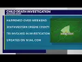 Greene Co Sheriff s Department TBI investigating child s death