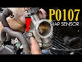 P0107 Manifold Air Pressure MAP Barometric Pressure Sensor Circuit Low Voltage Input Problem