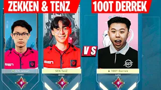 SEN TenZ With SEN Zekken Vs 100T Derrek Happened In Immortal Radiant Ranked Lobby | VALORANT