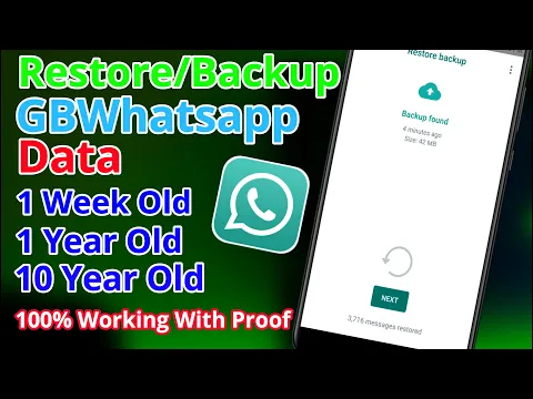 Download MP3 How To Backup/Restore GBWhatsapp Old Data In 2022 | GBWhatsapp Old Chat Backup Method 2022