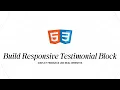 Design a Testimonial Block with HTML CSS Slider Free Step-by-Step Workshop