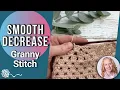 How to Decrease Granny Stitch tr2tog method
