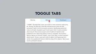 Toggle Tabs using JavaScript