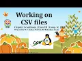 Working on CSV files Chapter 05 Part 02 Unit 01 Class XII Computer Science 083 English