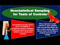Nonstatistical Sampling for Tests of Controls