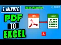 How to convert pdf to excel 2024 Adobe acrobat Tutorial