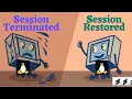 Terminal Resume ssh session for long running tasks Terminated unix session restored