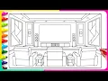 Coloring DREAM CINEMA ROOM - SATISFYING Coloring Pages Marker Coloring Process