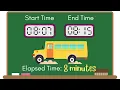 Elapsed Time on a Number Line 3rd Grade Math eSpark Instructional