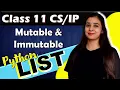PYTHON - LIST Mutable and Immutable CBSE Class Lovejeet Arora