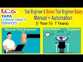 tcs test engineer and senior test engineer salary manual and automation in india testingshala