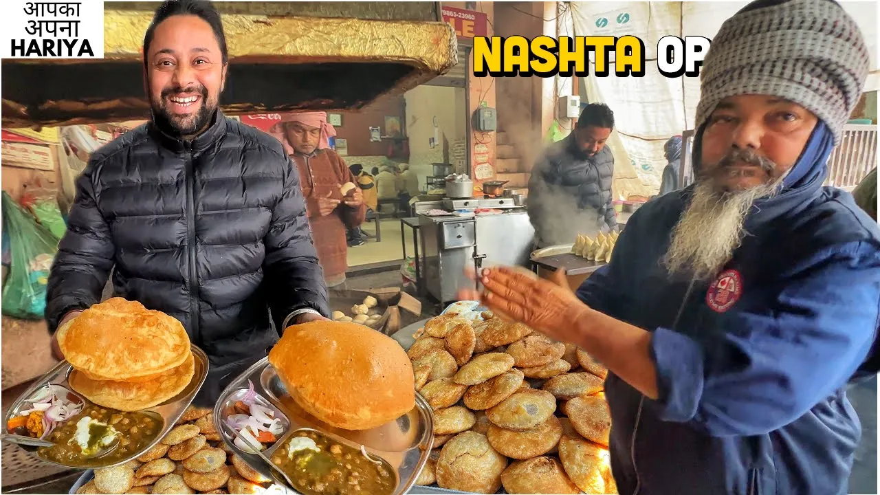 30/- Rs Punjabi Street Food Nashta OP   Dupad Chole Bhature, Samose Chane, Makhani Lassi