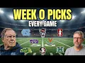 Week 0 College Football Picks Are In My Predictions for Every Game UNC TCU NCSU UVA NDSU FSU