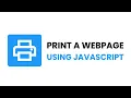Print A Webpage With Javascript Javascript Add Print Button