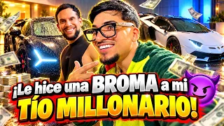 ¡Mi tío MILLONARIO me invitó a su casa y terminé haciéndole una BROMA! 😂