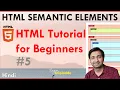 HTML SEMANTIC ELEMENTS AND HTML5 STRUCTURE HTML TUTORIAL