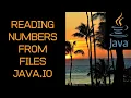 Reading Numbers From A Text File With BufferedReader Java IO Package - Beginner Java Tutorial