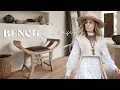 Rustic boho wood and leather bench revamp