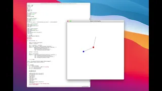 Simple double pendulum using python turtle and scipy
