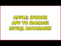 Apple iPhone app to manage MySQL databases