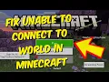 How To Fix Unable to Connect To World in Minecraft On PS5 PS4
