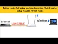 Tplink router WR840N full setup and configuration Setup ACCESS POINT mode