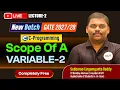 C Programming Lecture 2 Scope of Variables GATE FREE LIVE Class